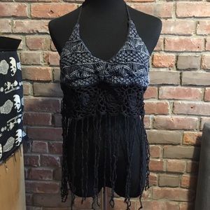 Crochet fringe bra top XS / S
